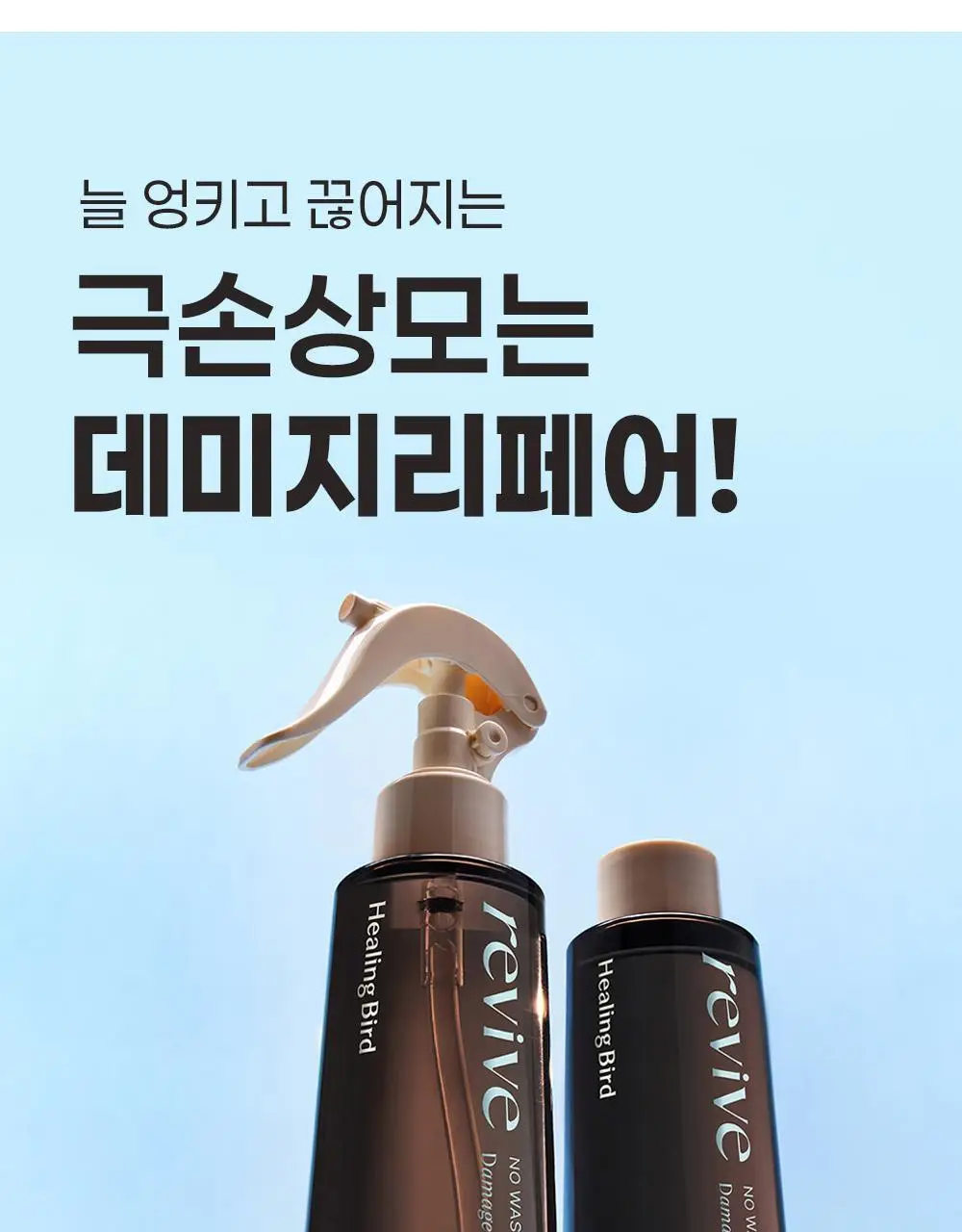 [수분/영양] 힐링버드 리바이브 노워시 트리트먼트 (데미지 리페어/딥모이스처 택 1) 상세페이지 10